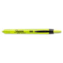 Sharpie® Retractable Highlighters, Chisel Tip, Fluorescent Yellow, Dozen