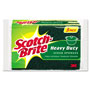 Scotch Brite® Heavy-Duty Scrub Sponge, 4.5 x 2.7, 0.6" Thick, Yellow/Green, 3/Pack