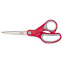Scotch™ Multi-Purpose Scissors, 8" Long, 3.38" Cut Length, Gray/Red Straight Handle