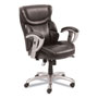 SertaPedic Emerson Task Chair, Supports up to 300 lbs., Brown Seat/Brown Back, Silver Base