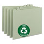 Smead 100% Recycled Daily Top Tab File Guide Set, 1/5-Cut Top Tab, 1 to 31, 8.5 x 11, Green, 31/Set