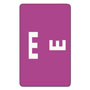 Smead AlphaZ Color-Coded Second Letter Alphabetical Labels, E, 1 x 1.63, Purple, 10/Sheet, 10 Sheets/Pack
