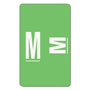 Smead AlphaZ Color-Coded Second Letter Alphabetical Labels, M, 1 x 1.63, Light Green, 10/Sheet, 10 Sheets/Pack