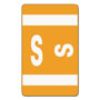 Smead AlphaZ Color-Coded Second Letter Alphabetical Labels, S, 1 x 1.63, Orange, 10/Sheet, 10 Sheets/Pack
