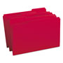 Smead Colored File Folders, 1/3-Cut Tabs, Legal Size, Red, 100/Box