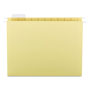 Smead Colored Hanging File Folders, Letter Size, 1/5-Cut Tab, Yellow, 25/Box