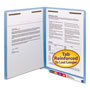 Smead Heavyweight Colored End Tab Folders with Two Fasteners, Straight Tab, Letter Size, Blue, 50/Box