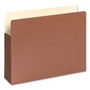Smead Redrope Drop-Front File Pockets w/ Fully Lined Gussets, 3.5" Expansion, Letter Size, Redrope, 10/Box