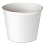 Solo Double Wrapped Paper Bucket, Unwaxed, White, 83oz, 100/Carton