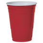 Solo Plastic Party Cold Cups, 16oz, Red, 50/Pack