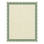 Southworth Parchment Certificates, Traditional, 8 1/2 x 11, Ivory w/ Green Border, 50/Pack