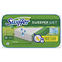 Swiffer Wet Refill Cloths, 10 x 8, Open Window Fresh, Cloth, White, 12/Tub