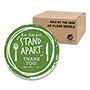 Tabbies BeSafe Messaging Floor Decals, Be Smart Stand Apart; Knife/Fork; Thank You, 12" Dia., Green/White, 60/Carton