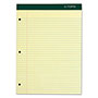 TOPS Double Docket Ruled Pads with Extra Sturdy Back, Medium/College Rule, 100 Canary-Yellow 8.5 x 11.75 Sheets