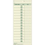 TOPS Job Cards, 3 1/2"x8 1/2", 500/BX, Green Ink/Manila Paper