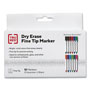 TRU RED™ Pen Style Dry Erase Marker, Fine Bullet Tip, Assorted Colors, 12/Pack