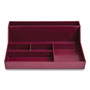 TRU RED™ Plastic Desktop Organizer, 6-Compartment, 6.81 x 9.84 x 2.75, Purple