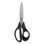 TRU RED™ Stainless Steel Scissors, 7" Long, 2.64" Cut Length, Black Straight Handle