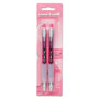 Uni-Ball Signo 207 Retractable Gel Pen, Medium 0.7mm, Black Ink, Pink Barrel, 2/Pack
