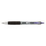 Uni-Ball Signo 207 Retractable Gel Pen, 0.7mm, Purple Ink, Smoke/Black/Purple Barrel, Dozen