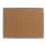 Universal Cork Bulletin Board, 24 x 18, Natural Surface, Aluminum Frame