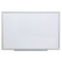 Universal Deluxe Melamine Dry Erase Board, 36 x 24, Melamine White Surface, Silver Aluminum Frame
