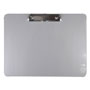 Universal Plastic Brushed Aluminum Clipboard, Landscape Orientation, 0.5" Clip Capacity, Holds 11 x 8.5 Sheets, Silver