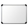 Universal Deluxe Porcelain Magnetic Dry Erase Board, 36 x 24, White Surface, Silver/Black Aluminum Frame