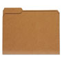 Universal Reinforced Kraft Top Tab File Folders, 1/3-Cut Tabs: Assorted, Letter Size, 0.75" Expansion, Brown, 100/Box