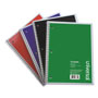 Universal Wirebound Notebook, 1-Subject, Quadrille Rule (4 sq/in), Assorted Cover Colors, (70) 10.5 x 8 Sheets, 4/Pack