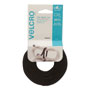 Velcro ONE-WRAP Hook & Loop Ties, 1/4" x 8", Black, 25/Pack