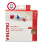 Velcro Sticky-Back Fasteners, Removable Adhesive, 0.75" x 35 ft, White