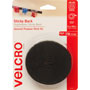 Velcro Sticky-Back Fasteners with Dispenser, Removable Adhesive, 0.75" x 5 ft, Black