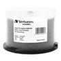 Verbatim Inkjet Printable DVD+R Discs, 4.7GB, 16x, Spindle, White, 50/Pack
