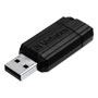 Verbatim PinStripe USB Flash Drive, 128 GB, Black