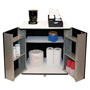 Vertiflex Products Refreshment Stand, Two-Shelf, 29.5w x 21d x 33h, Black/White