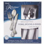 WNA Comet Heavyweight Plastic Cutlery Combo: Fork, Knife, Spoon; Silver, 450/Carton