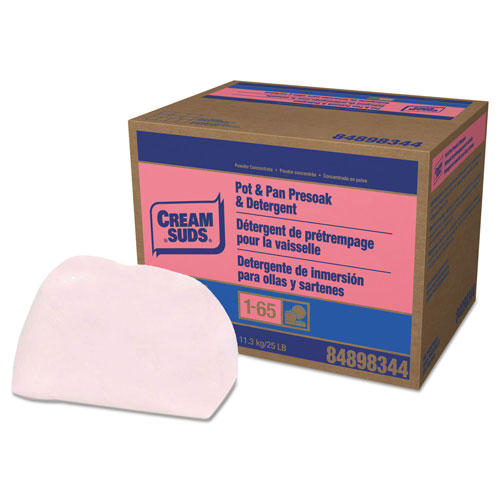 Cream Suds Manual Pot & Pan Detergent w/o Phosphate, Baby Powder Scent, Powder, 25 lb. Box