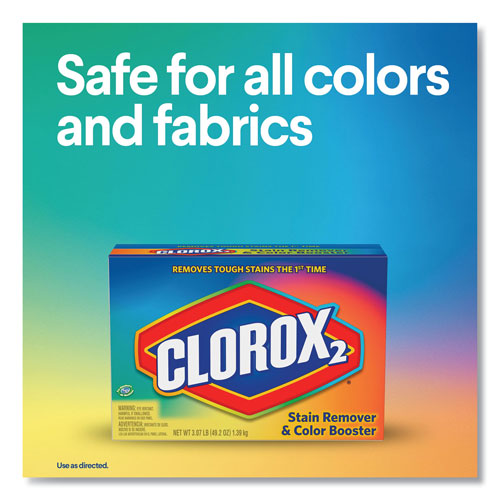 Clorox Stain Remover and Color Booster Powder, Original, 49.2 oz Box, 4/Carton