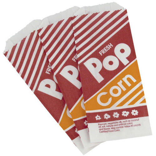 Gold Medal Products 7" .6 Ounce Popcorn Bags