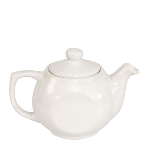 Crestware Teapot with Lid Porcelain White 14 oz.