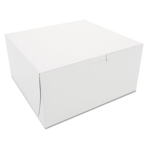 SCT Non-Window Bakery Boxes, 8 x 8 x 4, White, 250/Carton
