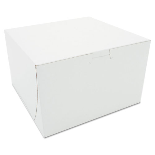 SCT Tuck-Top Bakery Boxes, Paperboard, White, 8 x 8 x 5