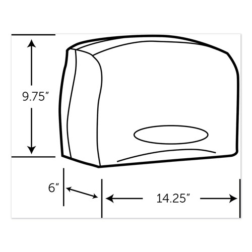 Scott® Essential Coreless Jumbo Roll Tissue Dispenser,14 3/10 x 5 9/10 x 9 4/5,White