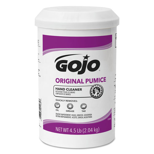 Gojo Original Pumice Hand Cleaner, Lemon, 4 1/2 lb Cartridge, 6/Carton