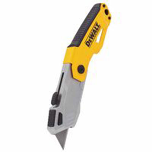 Dewalt Tools Folding Retractable Auto-Load Pocket Knives, 6 3/4 in, Retractable Blade, Yellow