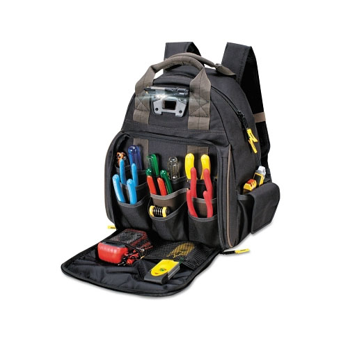 CLC Custom Leather Craft Tech Gear Lighted Backpack, 53 Compartments, 16 in X 13 in