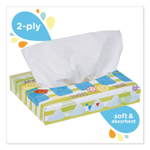 Kleenex White Facial Tissue Junior Pack, 2-Ply, 48 Sheets/Box, 64 Boxes/Carton