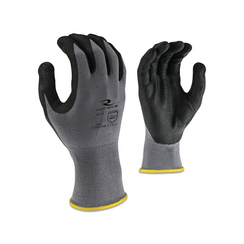 Radians RWG13C Foam Nitrile Gripper Glove, Medium, Gray