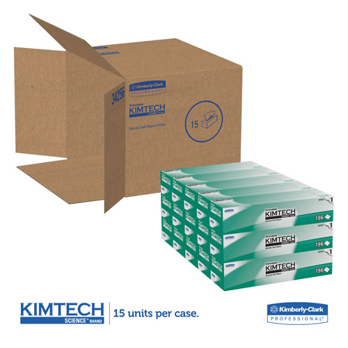 Kimtech™ Kimwipes Delicate Task Wipers, 1-Ply, 11.8 x 11.8, Unscented, White, 198/Box, 15 Boxes/Carton
